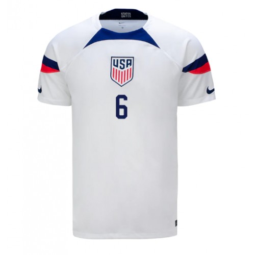 Maillot de foot États-Unis Yunus Musah #6 Domicile Monde 2022 Manches Courte